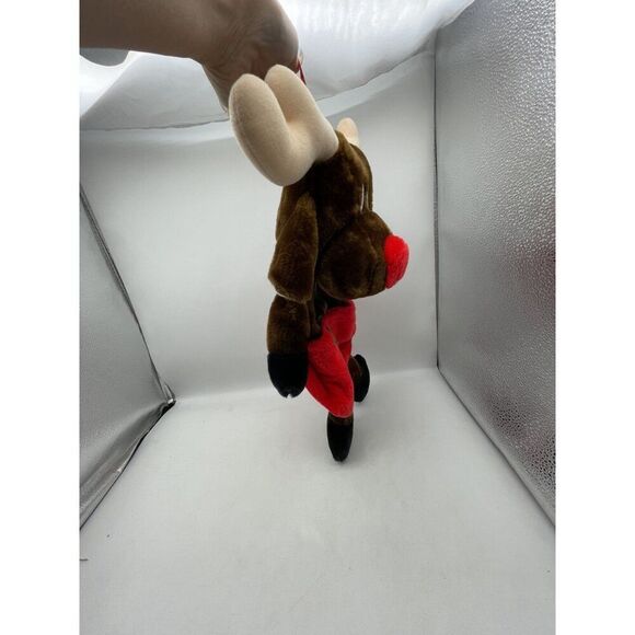 Vintage Rudolph Plush Reindeer Stocking Stuffed Kids Christmas Decor - Picture 3 of 10